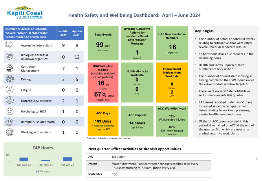 A screenshot of a health safety dashboard

Description automatically generated