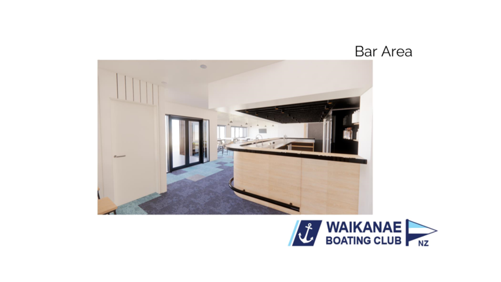 A bar area with a blue carpet and a white sign

AI-generated content may be incorrect.